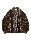 Yoshiokubo ruched-sleeve jacket - Brown