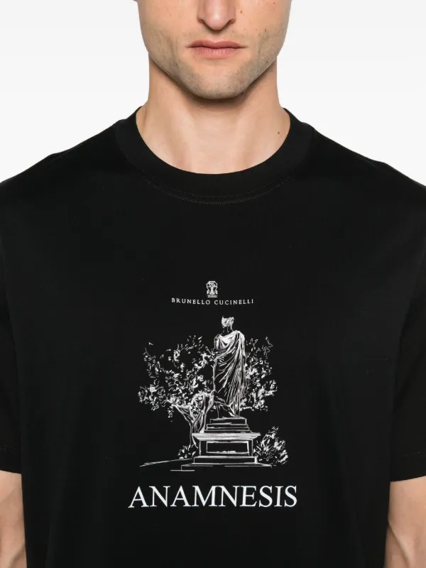 Brunello Cucinelli graphic-print Cotton T-shirt | Black