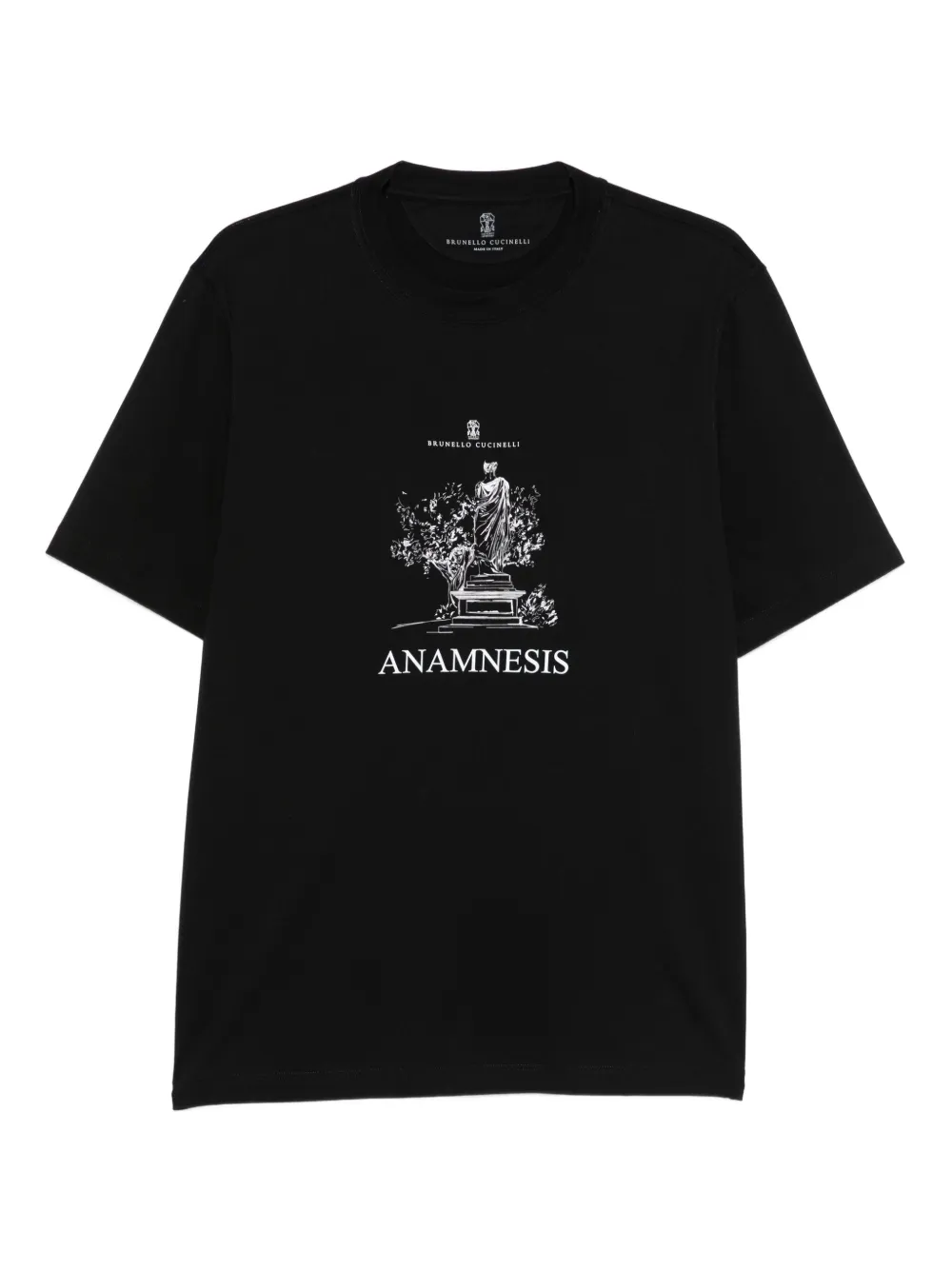 Brunello Cucinelli Katoenen T-shirt met grafische print Zwart