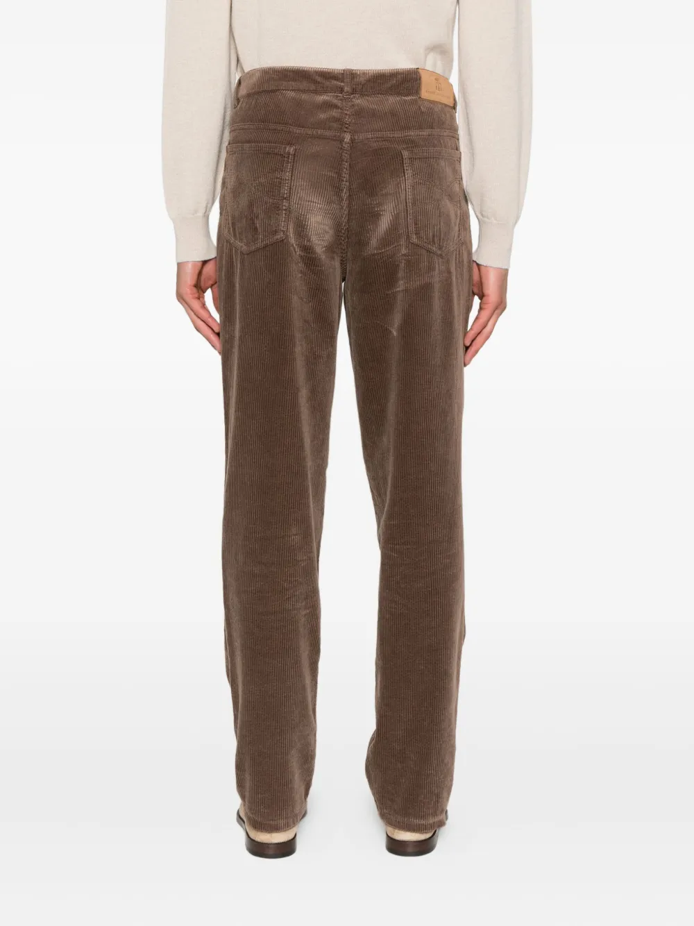 Brunello Cucinelli Ribfluwelen broek Bruin