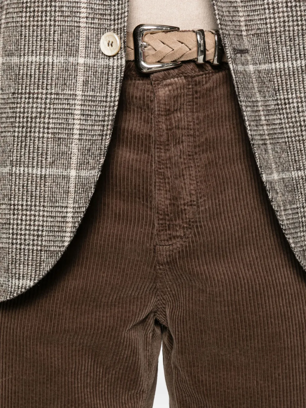 Brunello Cucinelli Ribfluwelen broek Bruin