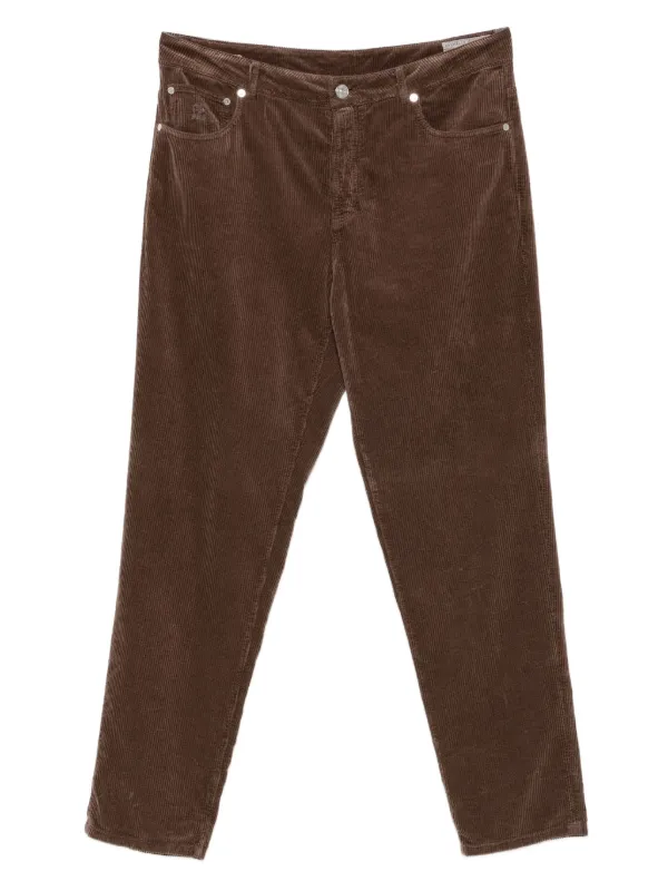 【Brunello Cucinelli】 Mid-riseストレートコーデュロイパンツ Brunello Cucinelli コーデュロイ パンツ | ブラウン | FARFETCH JP
