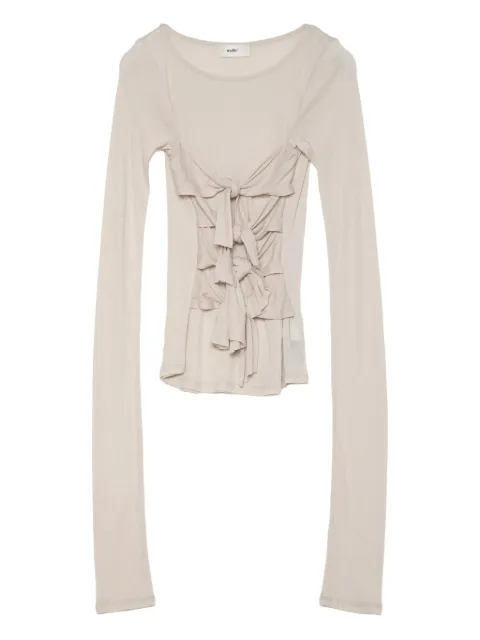 Muller Of Yoshiokubo knot-detail long-sleeve top