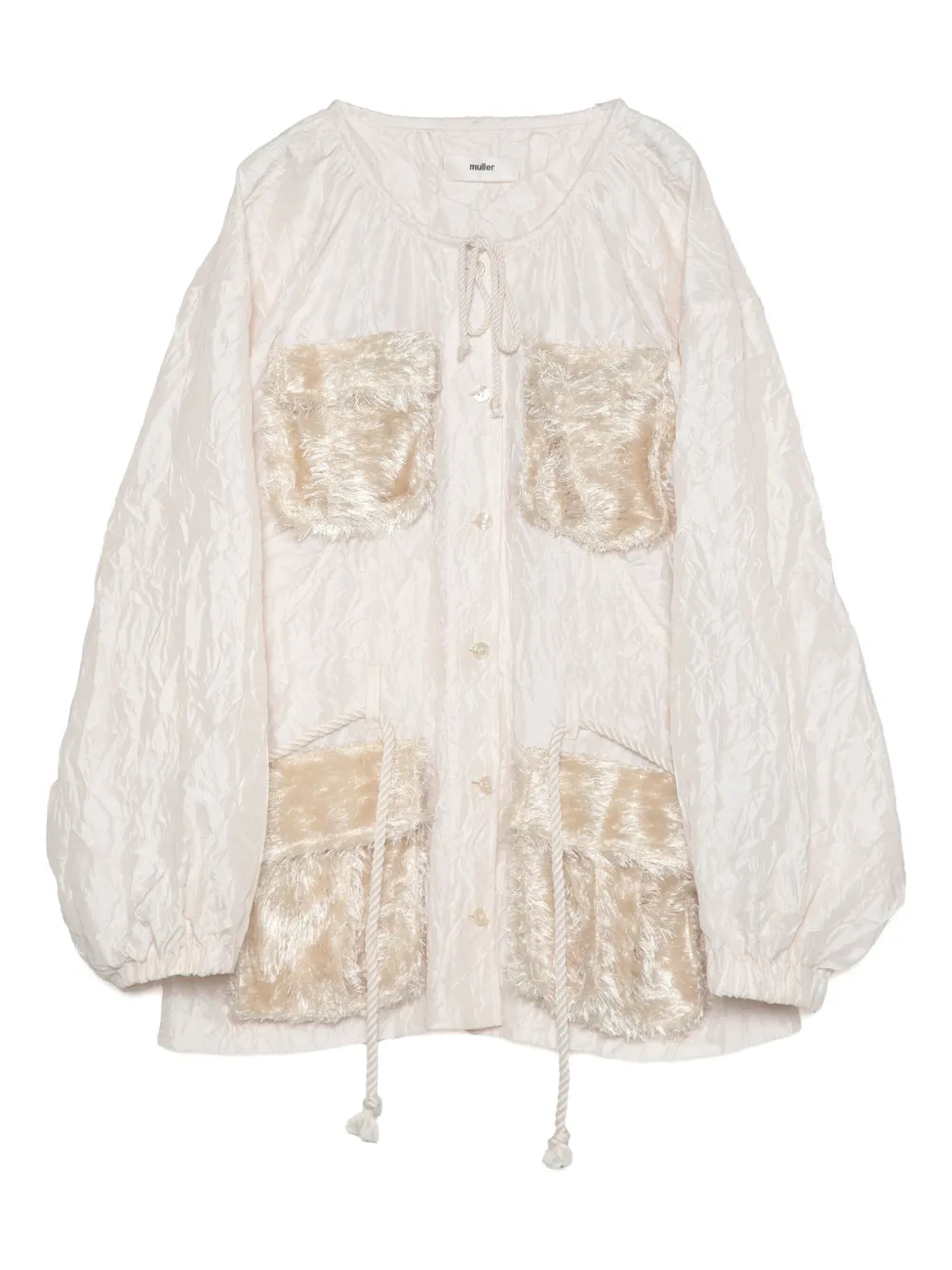 Muller Of Yoshiokubo Grass Textured Jacket In White