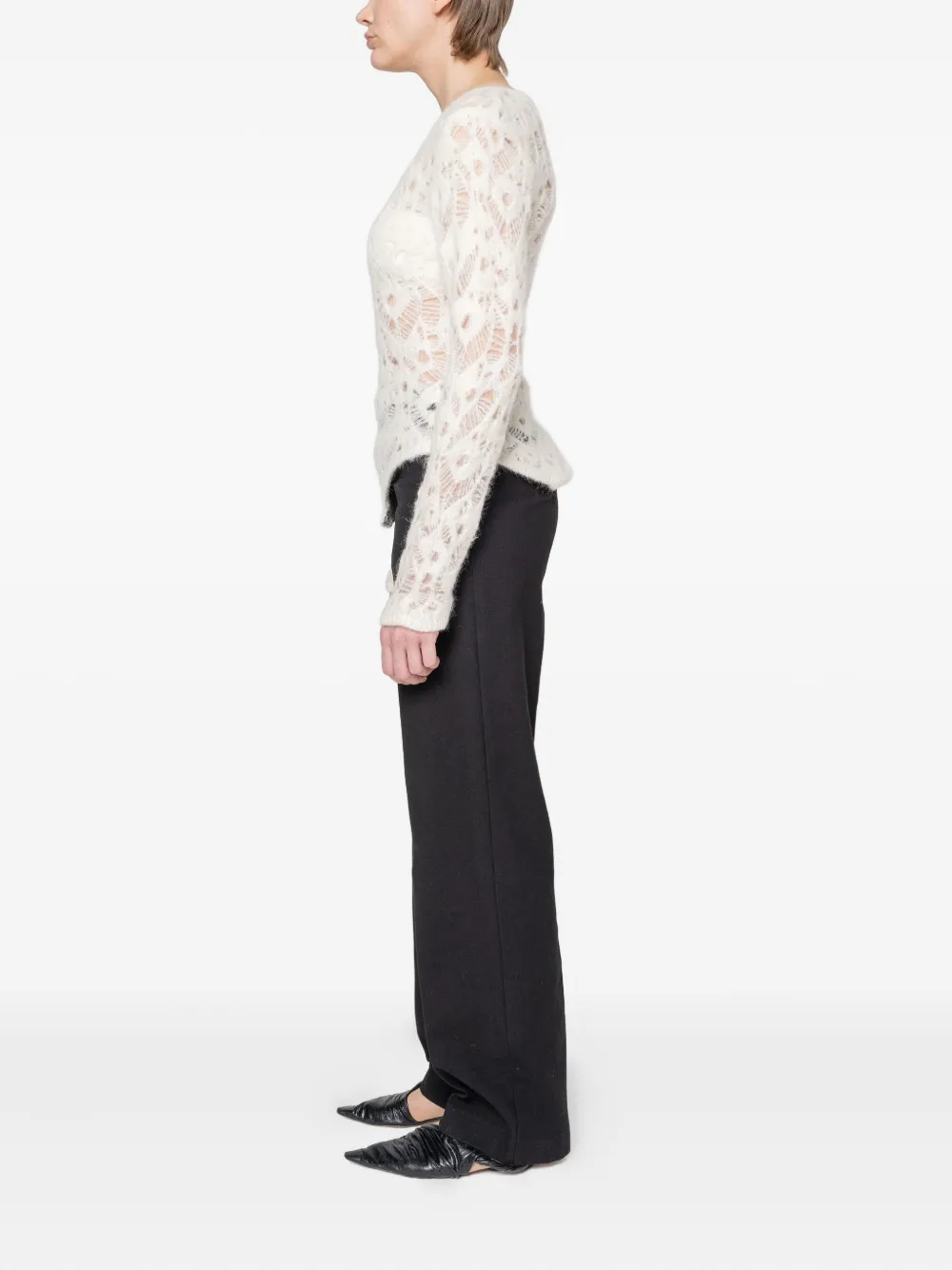 Muller Of Yoshiokubo Lace-insert Bodysuit In Multi