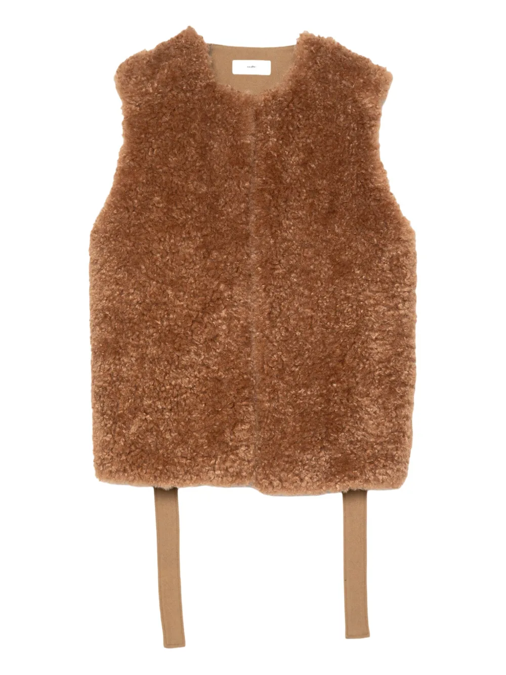 Muller Of Yoshiokubo Boa Fleece Gilet In Brown