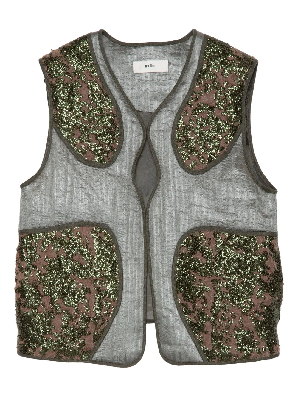 Muller Of Yoshiokubo débardeur Radiant à sequins | vert | Image 1