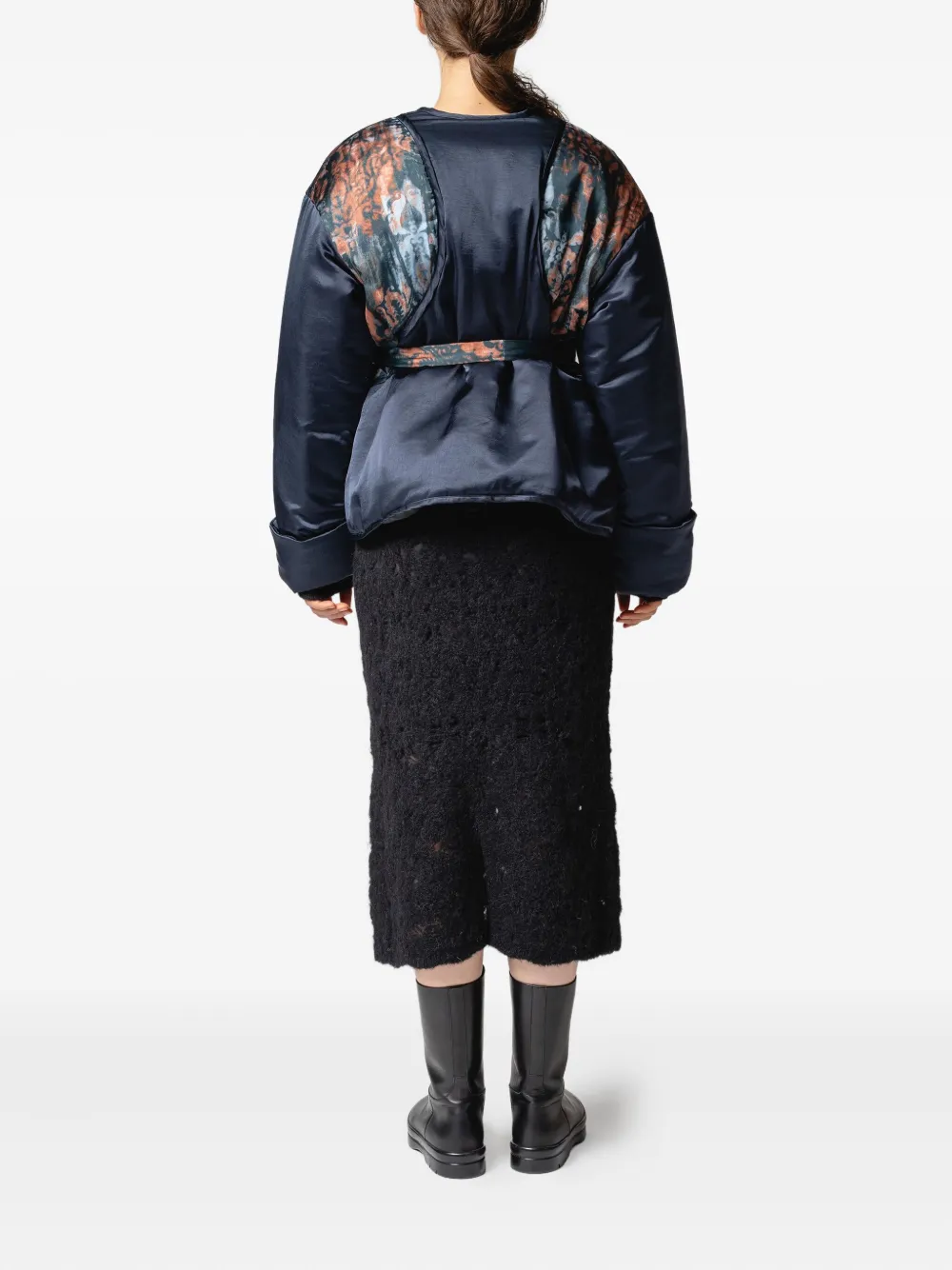 Muller Of Yoshiokubo Opengewerkte midi-rok Zwart