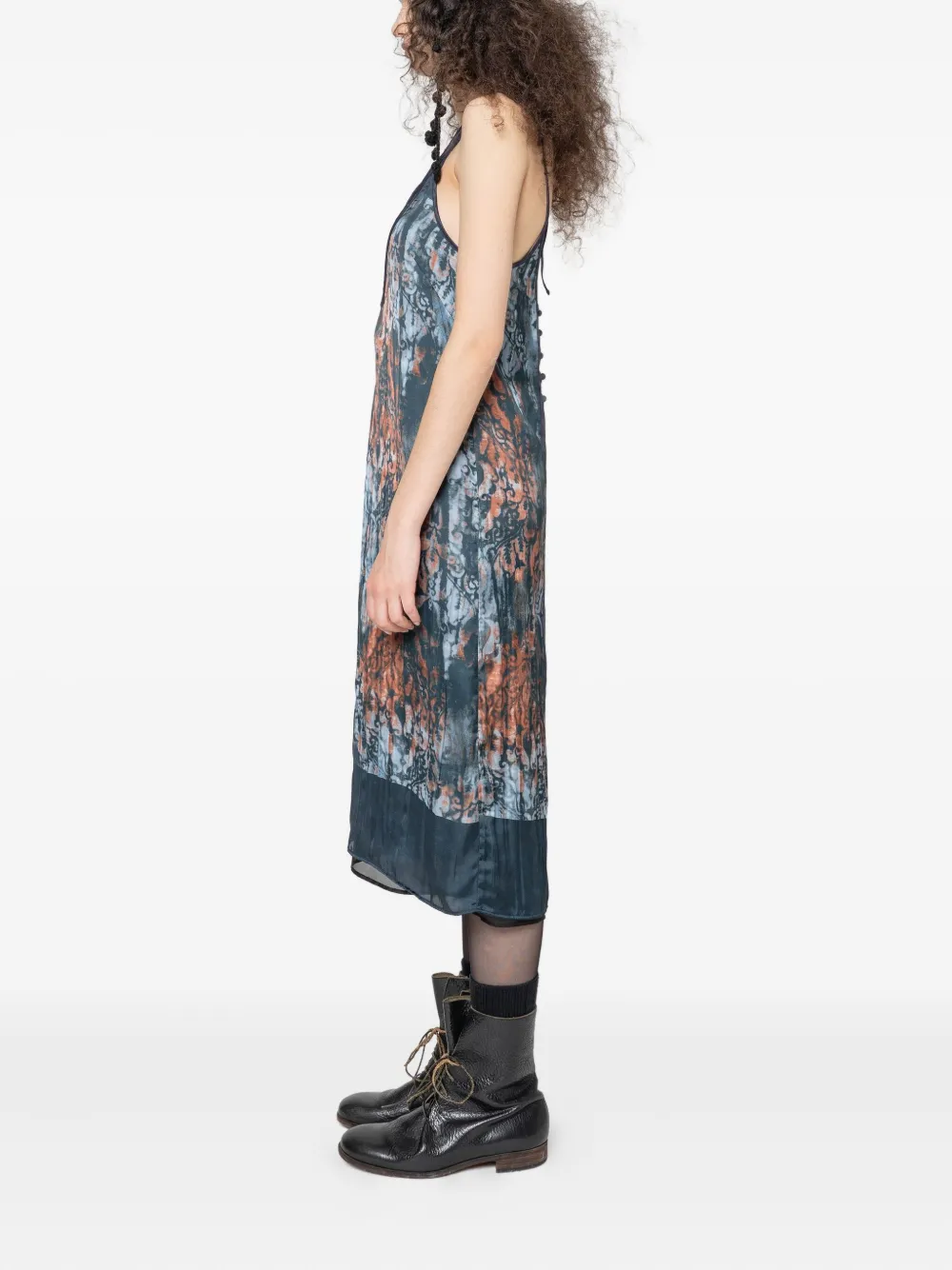 Muller Of Yoshiokubo Mural jurk met abstracte print Blauw