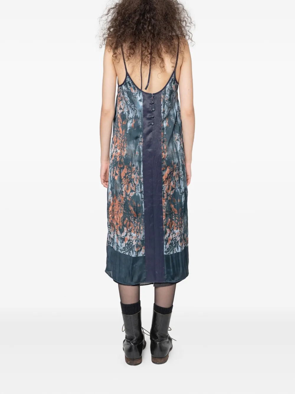 Muller Of Yoshiokubo Mural jurk met abstracte print Blauw