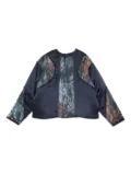 Muller Of Yoshiokubo Mural Pudding panelled print top - Blue