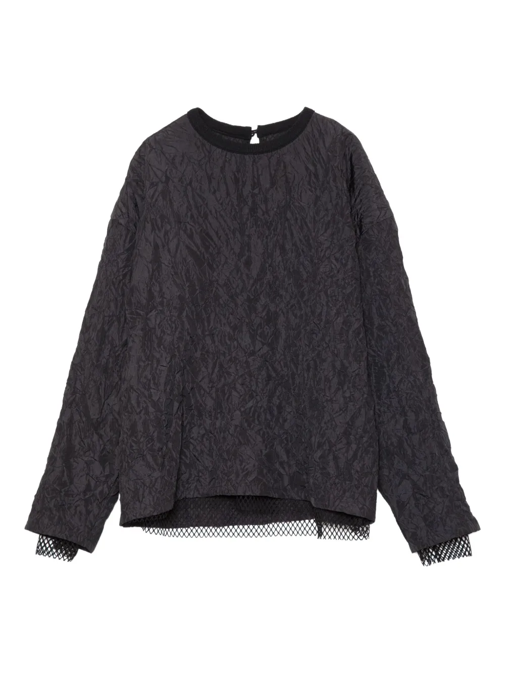 Muller Of Yoshiokubo Mesh Reversible Top In Black