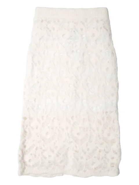 Muller Of Yoshiokubo open-work knit skirt