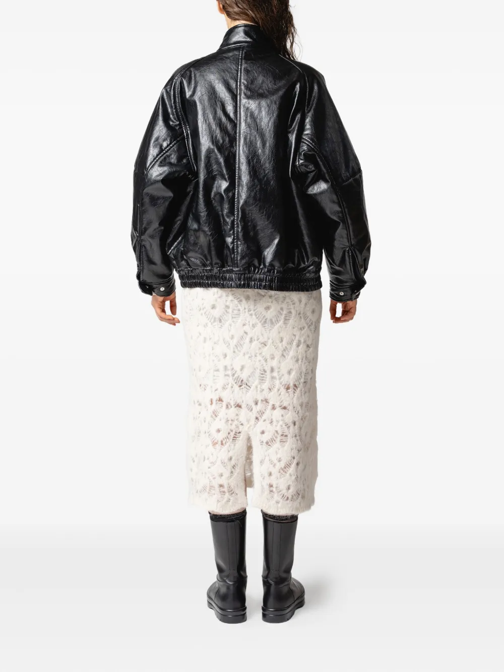 Muller Of Yoshiokubo Open-work Knit Skirt In White