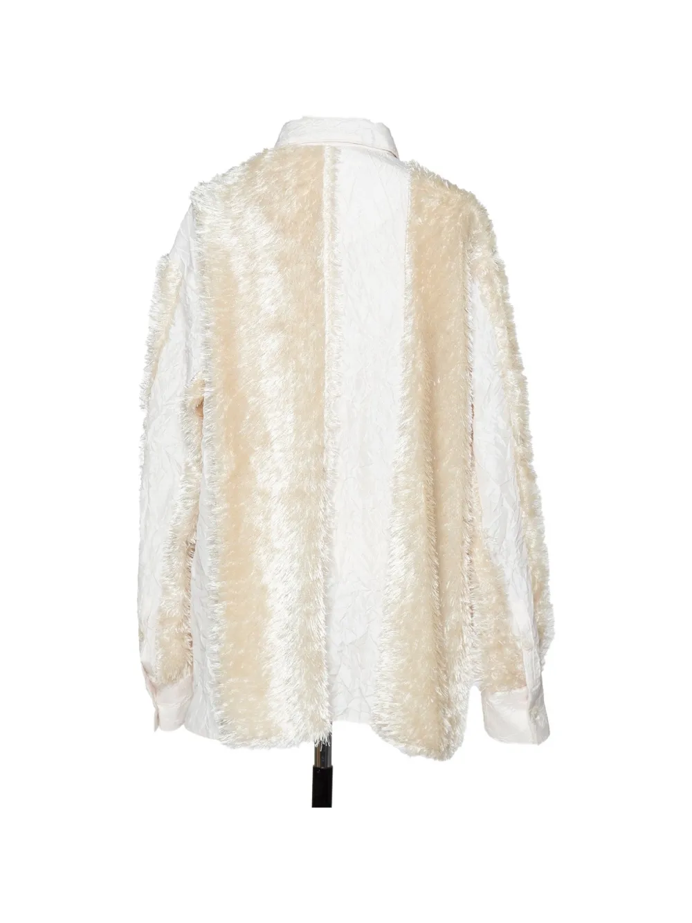 Muller Of Yoshiokubo Blouse met gekreukte afwerking en franje Beige
