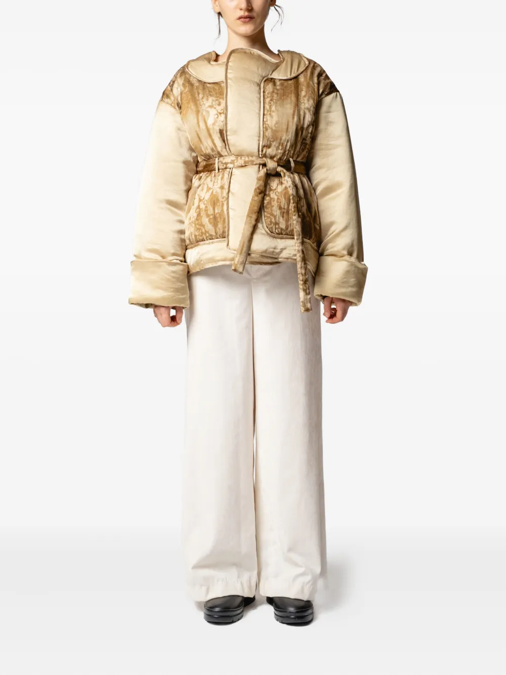 Muller Of Yoshiokubo chamarra con paneles y moño en la cintura | Chamarras ajustadas | Image 2