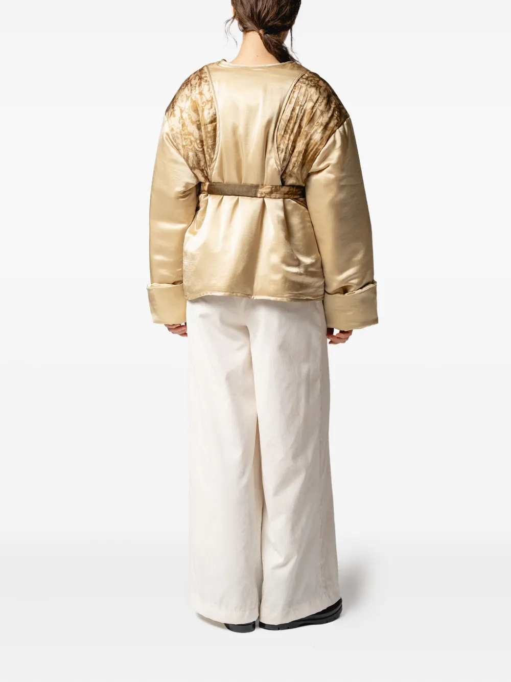 Muller Of Yoshiokubo Jack met gestrikte taille en vlakken Beige