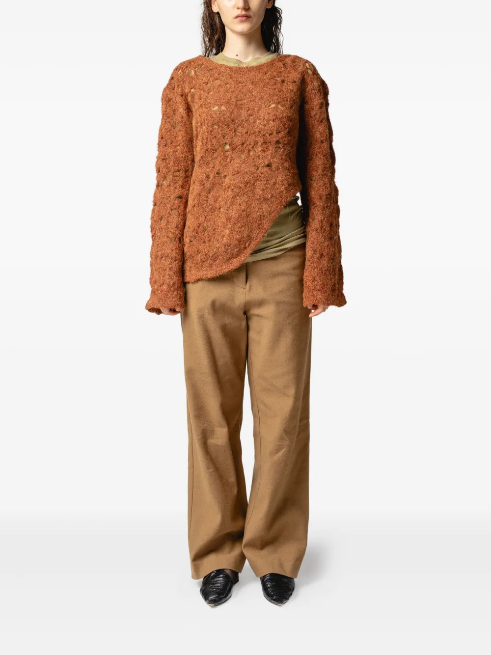 Muller Of Yoshiokubo asymmetric-hem sweater | Knitted Sweaters | Image 2