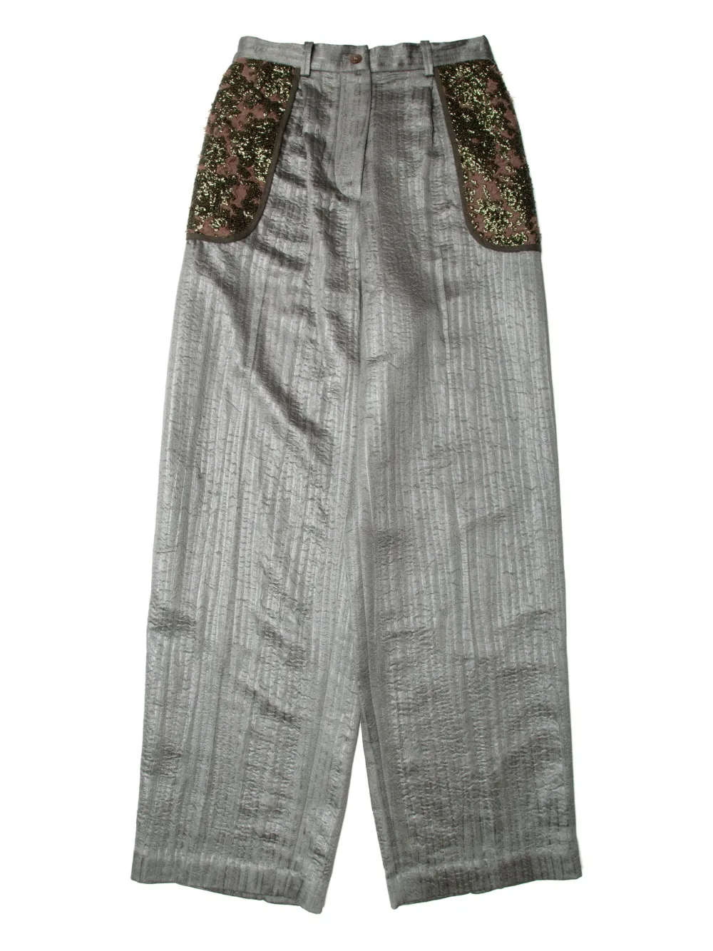 Muller Of Yoshiokubo Radiant sequin-embellished trousers | Green | Image 1