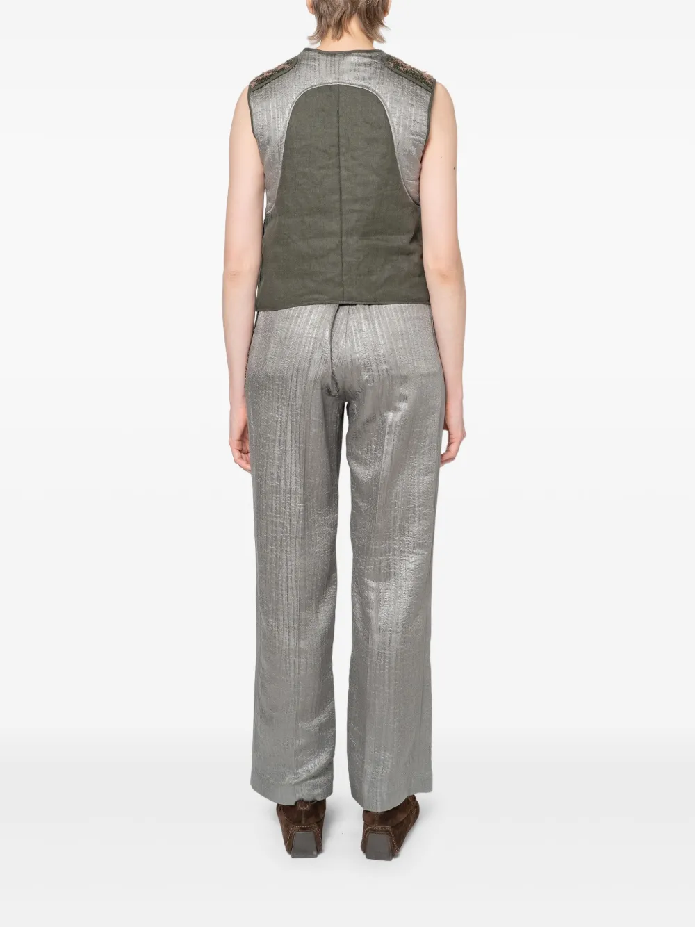 Muller Of Yoshiokubo Radiant broek met pailletten Groen