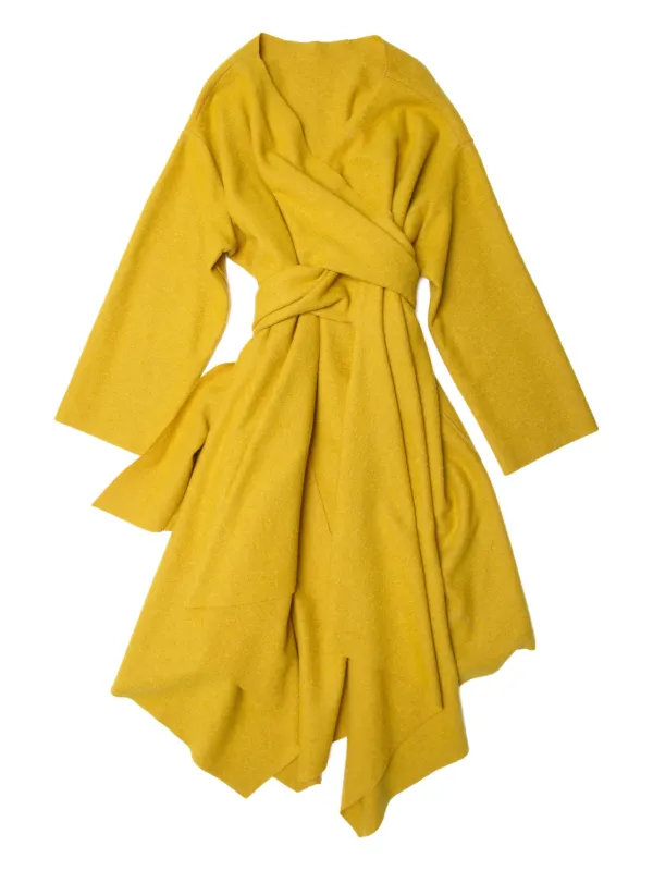 Muller of Yoshiokubo Asymmetric Wrap Dress - Yellow