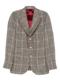 Brunello Cucinelli checked blazer - Brown