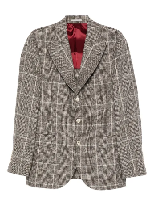 Blazer à carreaux - Brunello Cucinelli - Modalova