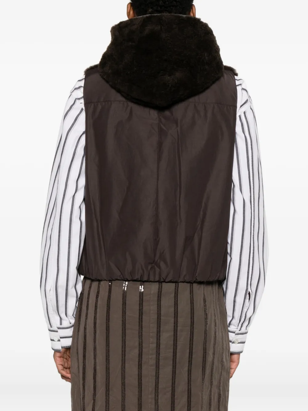 Brunello Cucinelli Monile Reversible Vest Gilet Brown In Brown