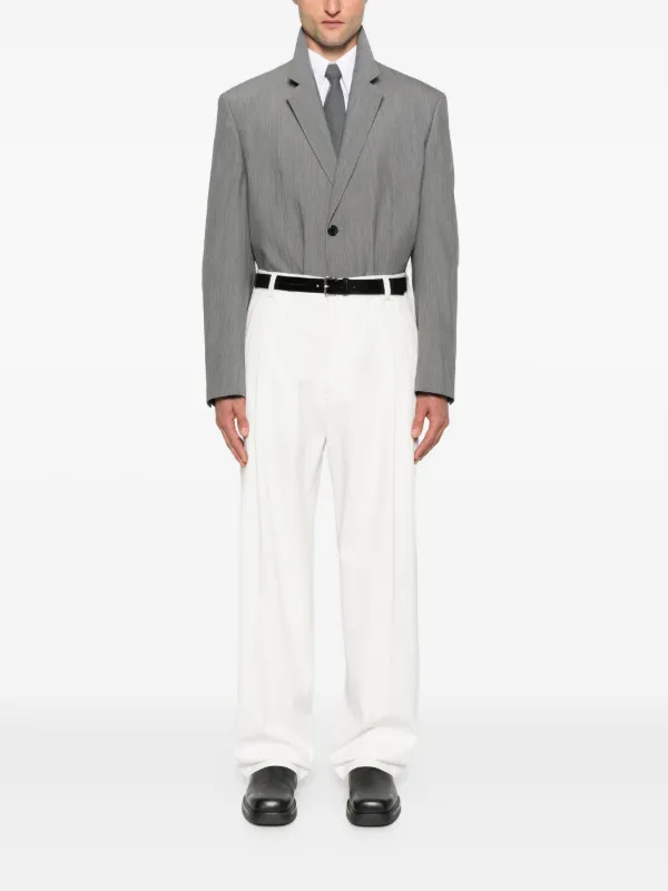 国内発 GIVENCHY ホワイトコットンプリーツパンツ Givenchy プリーツ パンツ | ホワイト | FARFETCH JP