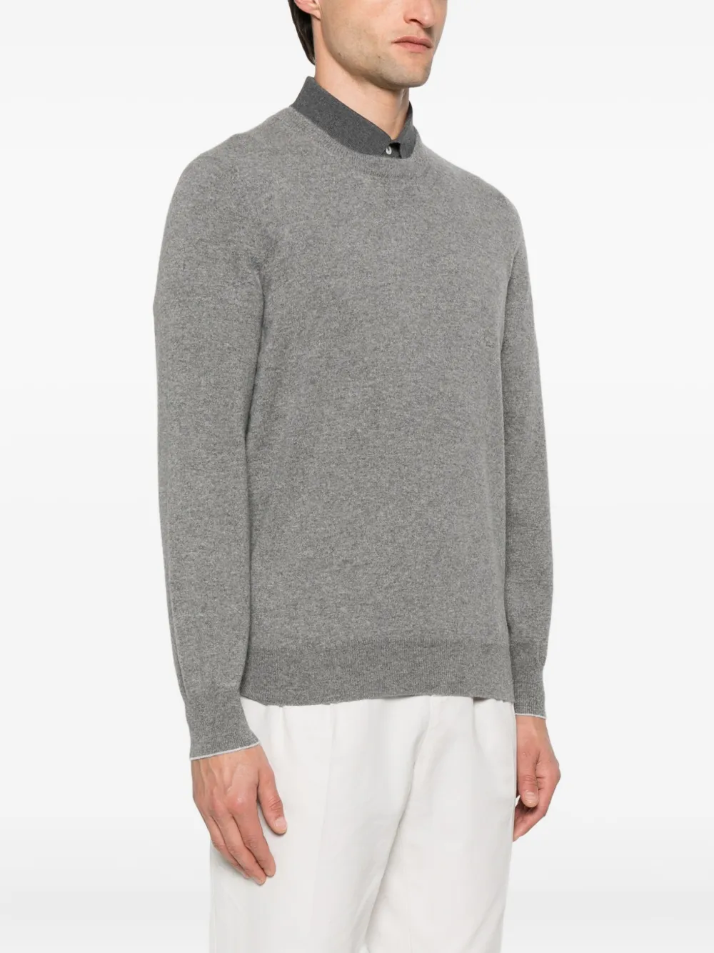 Brunello Cucinelli Kasjmier trui met ronde hals Grijs