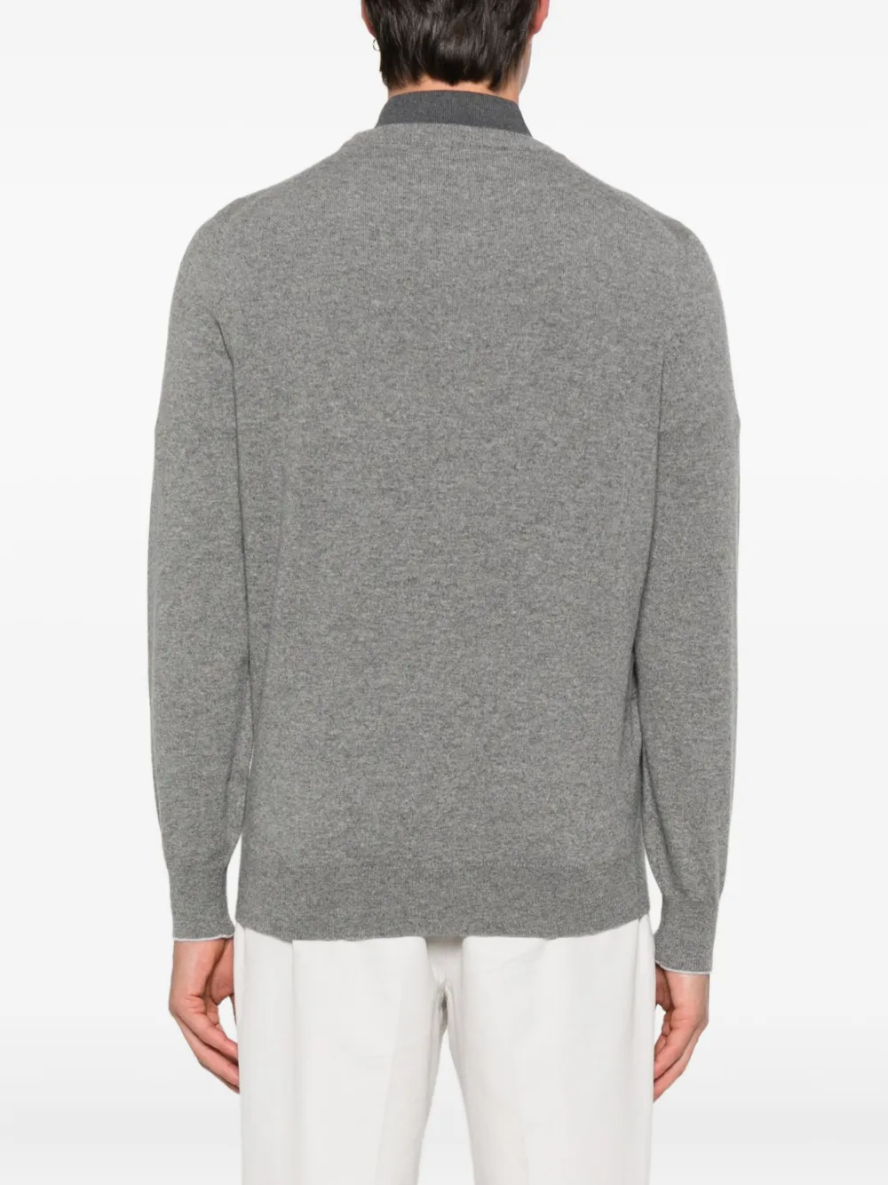Brunello Cucinelli Kasjmier trui met ronde hals Grijs