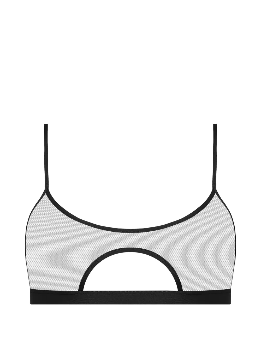 Maison Close Pure Tentation keyhole-detail mesh bra - Nero