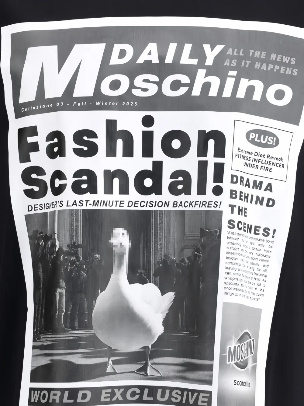 Moschino T-shirt met print Zwart