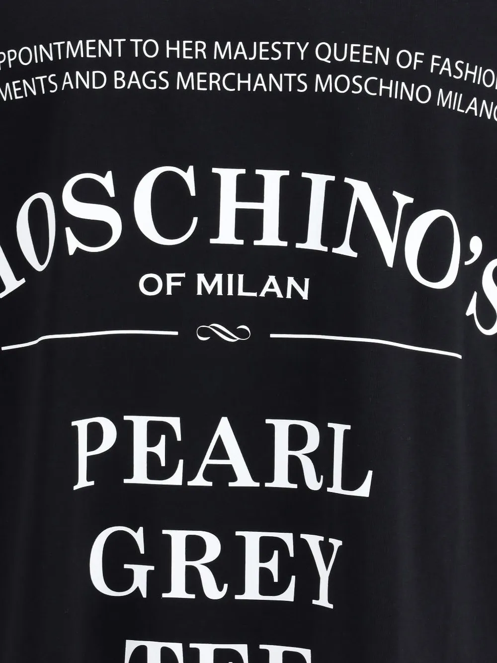 Moschino T-shirt met logoprint Zwart