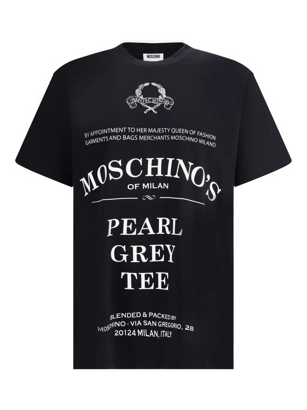 Moschino T-shirt met logoprint Zwart