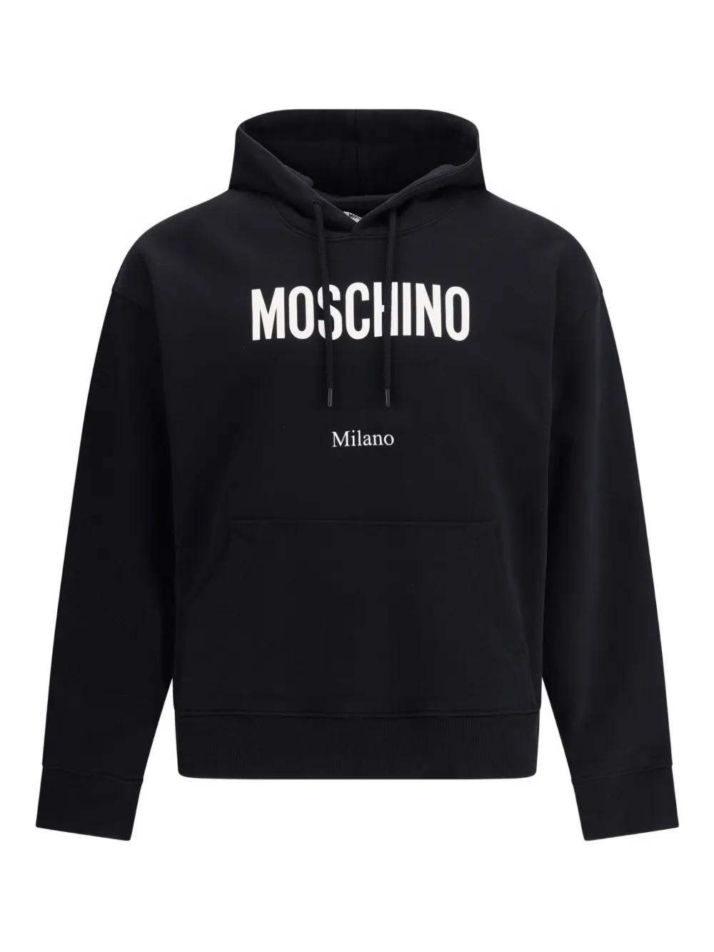 Moschino logo-print hoodie Zwart