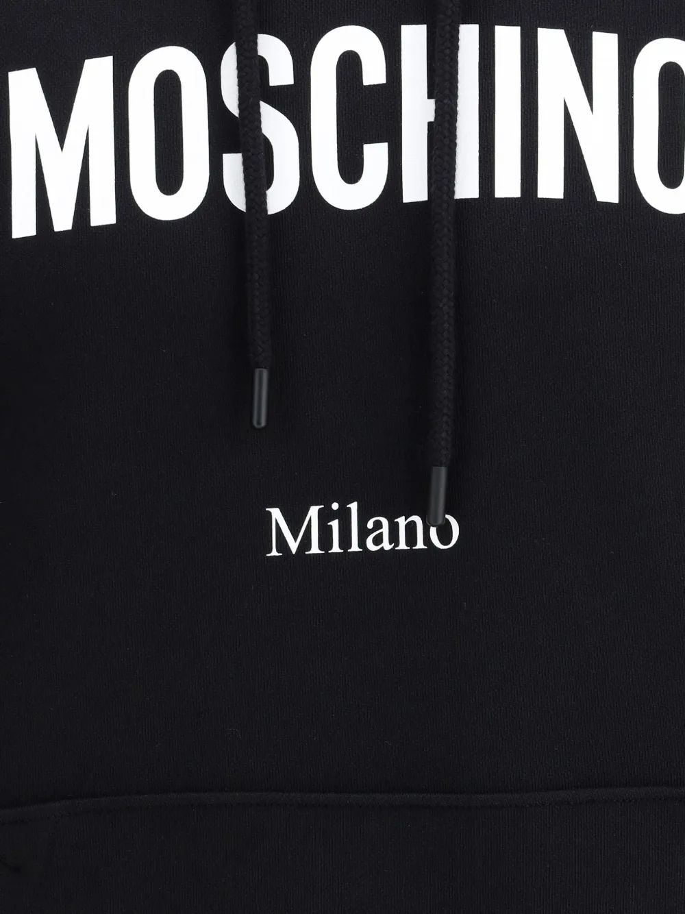 Moschino logo-print hoodie Zwart