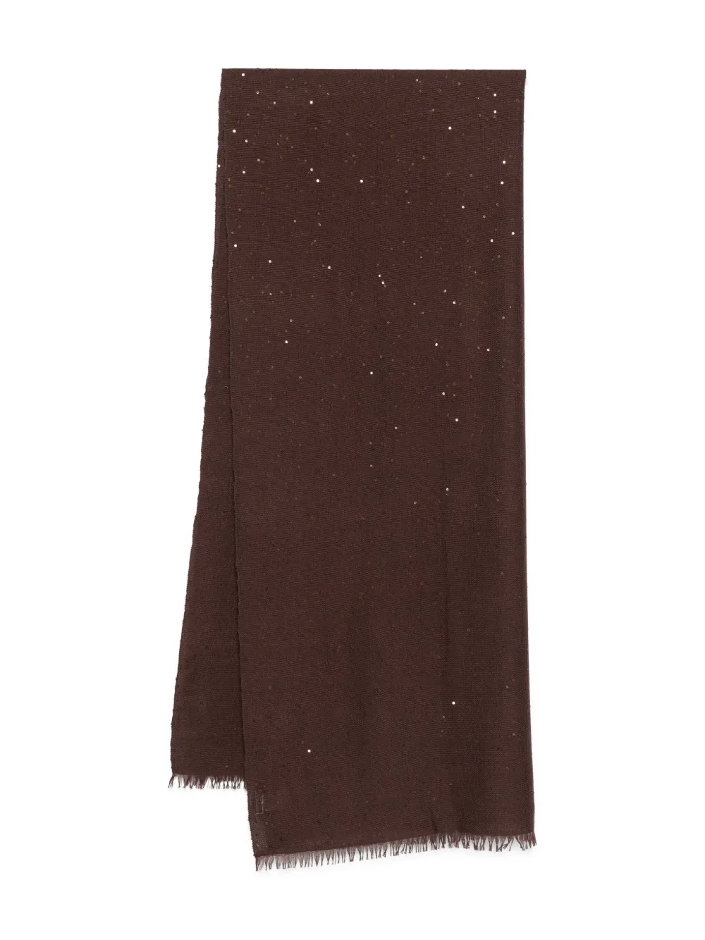 Brunello Cucinelli Diamond-yarn sequinned scarf Bruin