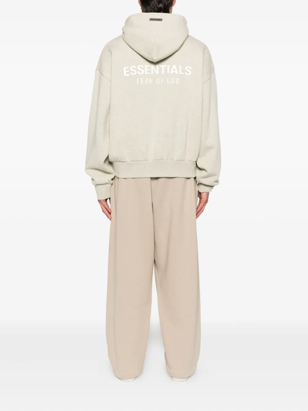 FEAR OF GOD ESSENTIALS Hoodie met logoplakkaat Beige