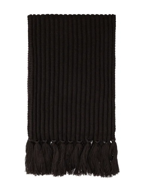 Tagliatore ribbed tassel scarf