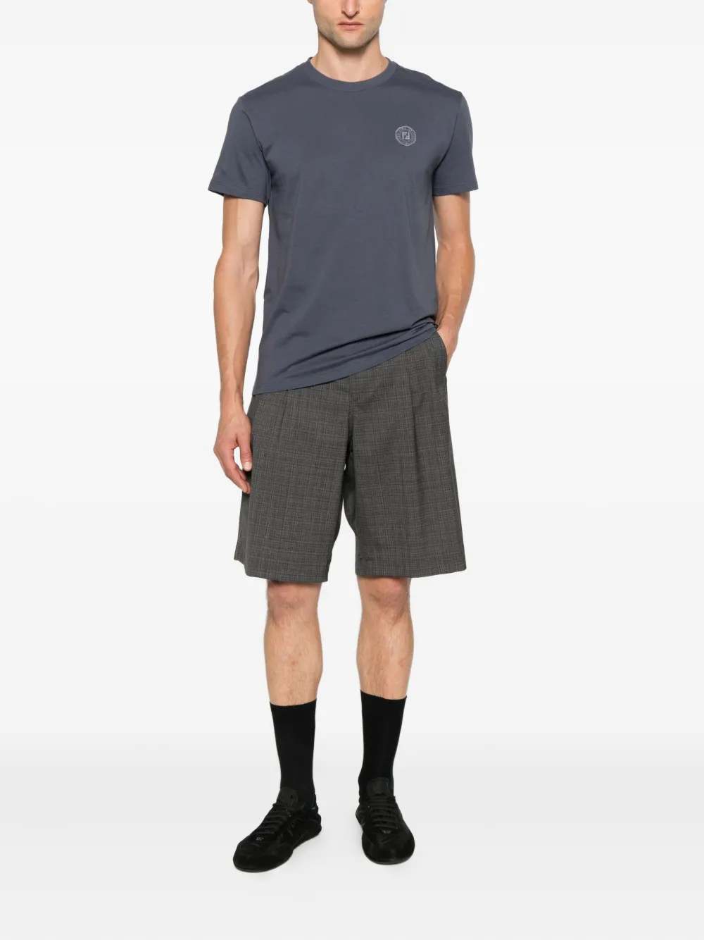 FENDI Katoenen T-shirt met ronde hals Blauw