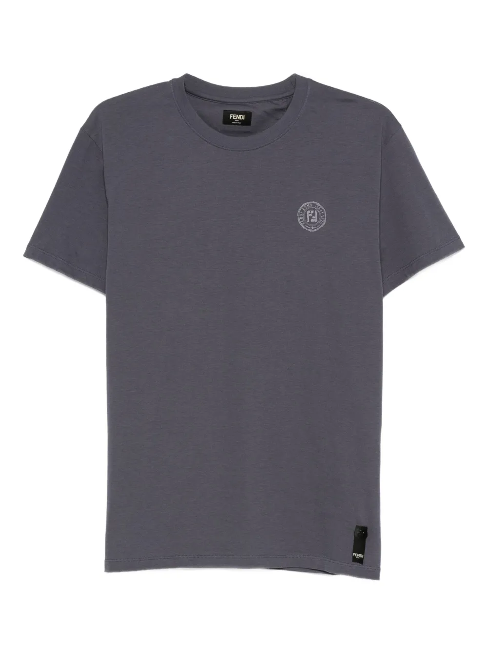 FENDI Katoenen T-shirt met ronde hals Blauw