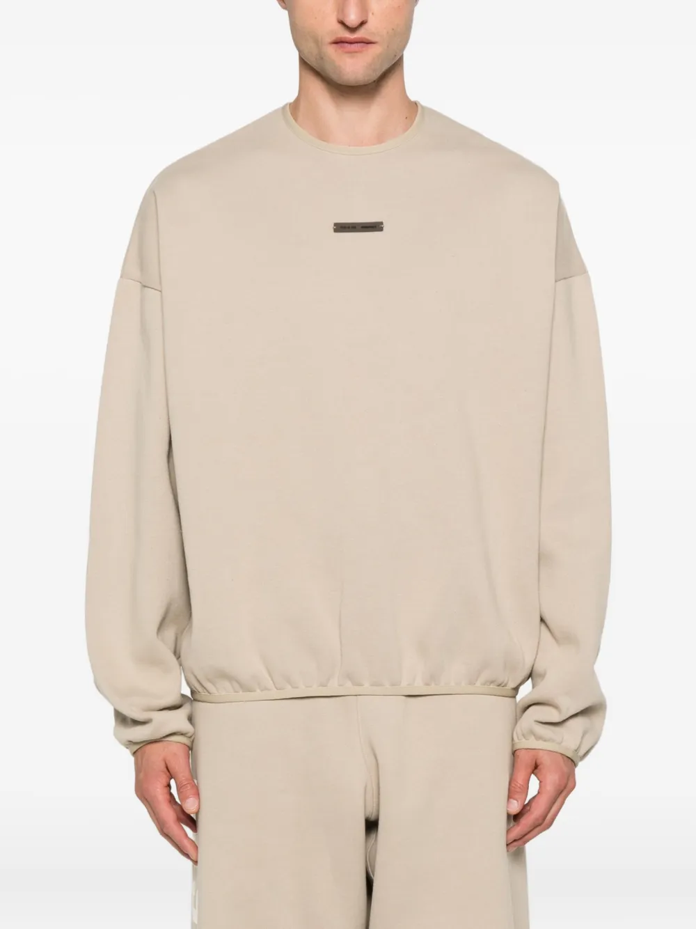 FEAR OF GOD ESSENTIALS Sweater met logoplakkaat Beige