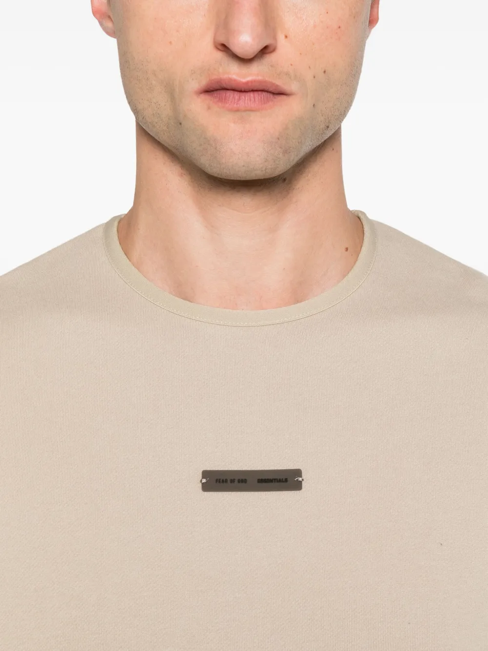 FEAR OF GOD ESSENTIALS Sweater met logoplakkaat Beige