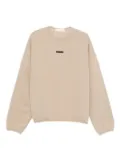 FEAR OF GOD ESSENTIALS logo-plaque cotton sweatshirt - Neutrals