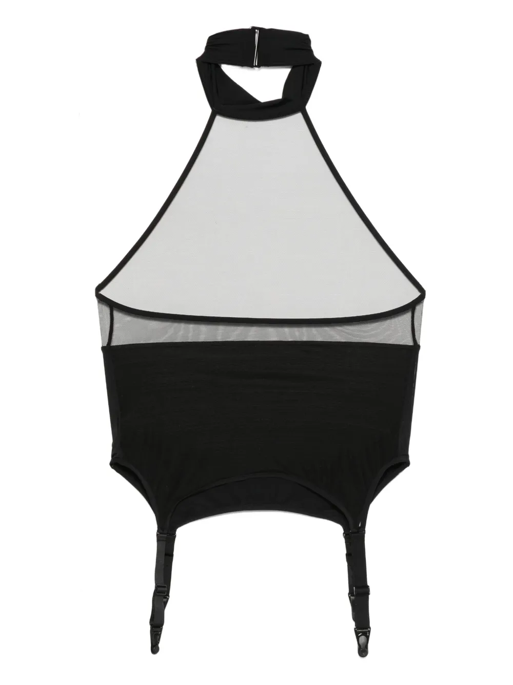 Maison Close Pure Tentation jarreteltop met halternek Zwart
