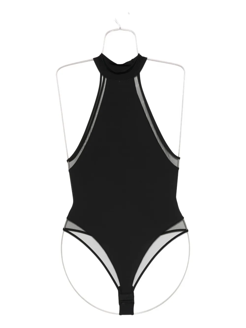 Maison Close Pure Tentation Halterneck Bodysuit In Black