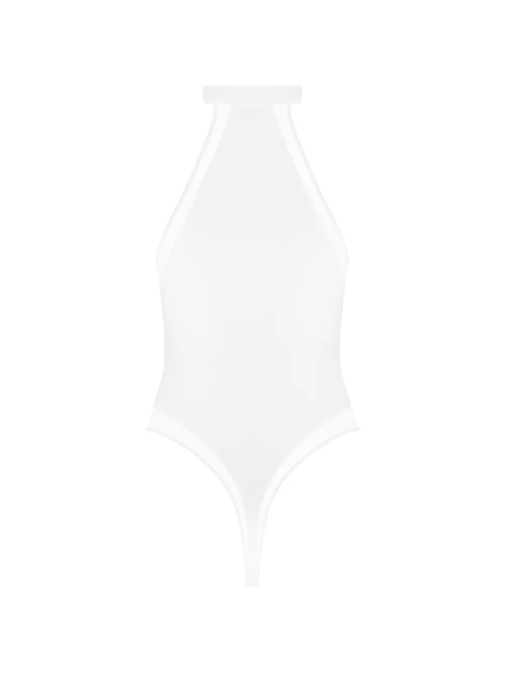 Maison Close Pure Tentation body met halternek en string Wit