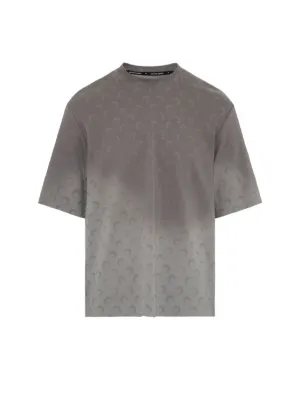 Tシャツ・カットソー MARINE SERRE SS25 (WSI023B CWOV0059BG70) Moon Logo Ribbed Jersey Cut-Out T-Shirt • Marine Serre