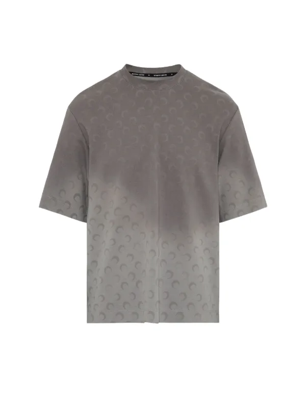 MARINE SERRE ムーン柄 半袖Tシャツ　XSサイズ Marine Serre moon-print Jersey t-shirt | Grey | FARFETCH
